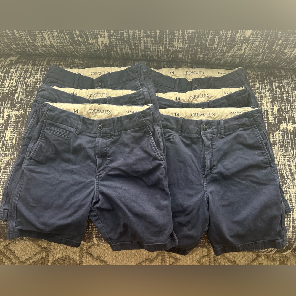 J. Crew Bundle 6 of Crewcuts Buckley Navy Chino Shorts